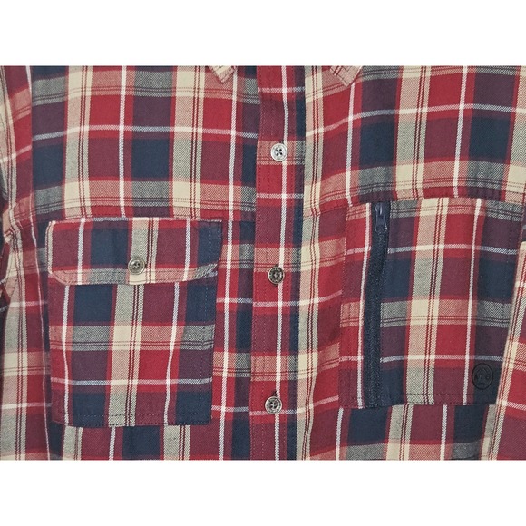 Wrangler ATG Flannel Shirt Jacket Plaid Button Up Long Sleeve L - Picture 3 of 9
